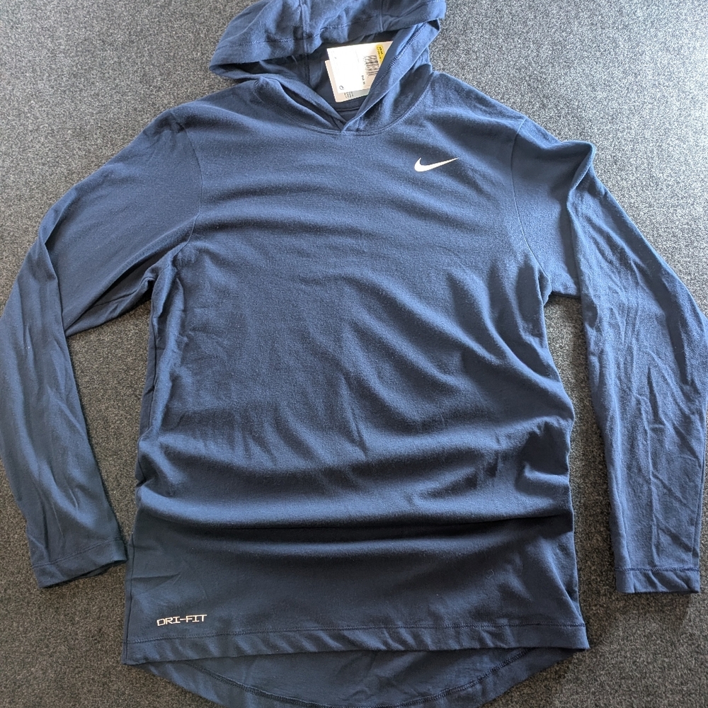 Nike Dri-fit Navy Long-Sleeve Hoodie